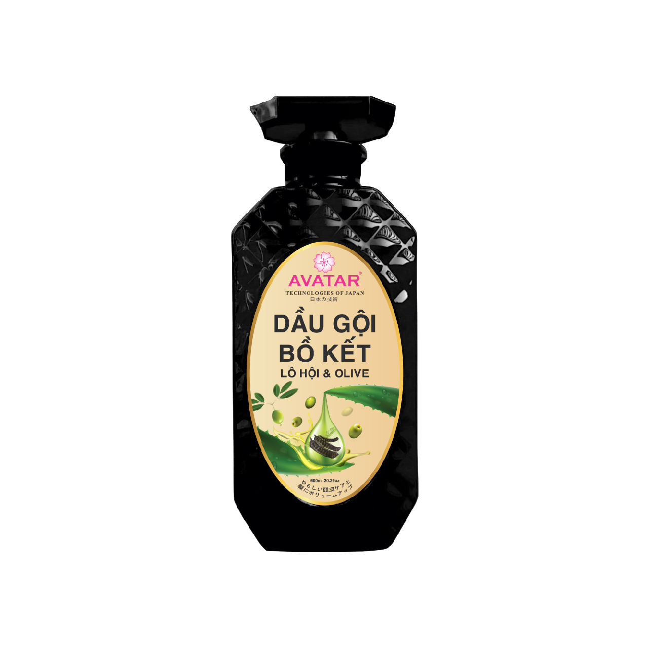 Dầu Gội Phục Hồi Tóc Suôn Mượt Chiết Xuất Từ Bồ Kết Lô Hội Và Olive Avatar ( 600mL )